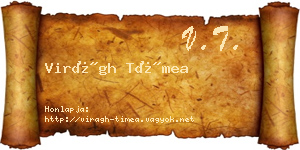 Virágh Tímea névjegykártya